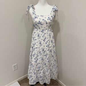 Shoshanna Floral Teared Midi Dress Chic Cottagecore Feminine Romantic Resort 0